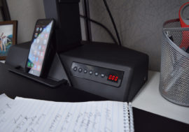 powered adjustable height desktop